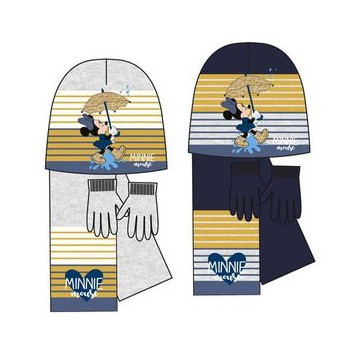 Disney Minnie  Rain kids hat + scarf + gloves set