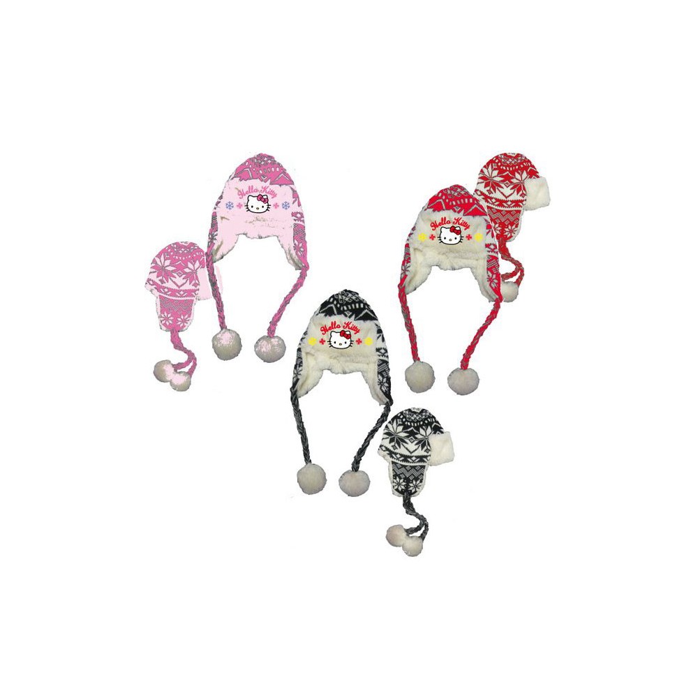 Hello Kitty kids knitted hat 52-54 cm