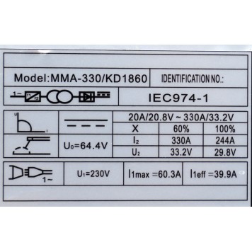 Spawarka inwertorowa MMA 330A KD1860