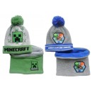 Minecraft kids hat + snood set 52-54 cm