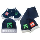 Minecraft Explosive children's hat, scarf, and glove set 54-56 cm