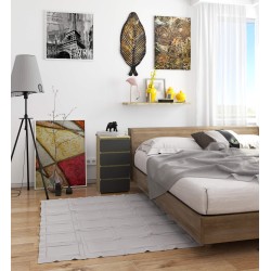 KOMODA CL4 DĄB ARTISAN / SZARA