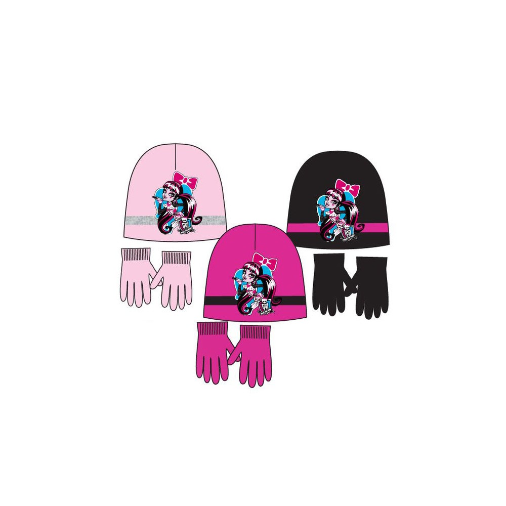 Monster High Hug children's hat + glove set 52-54 cm