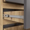 KOMODA CL5 PK DĄB ARTISAN / SZARA