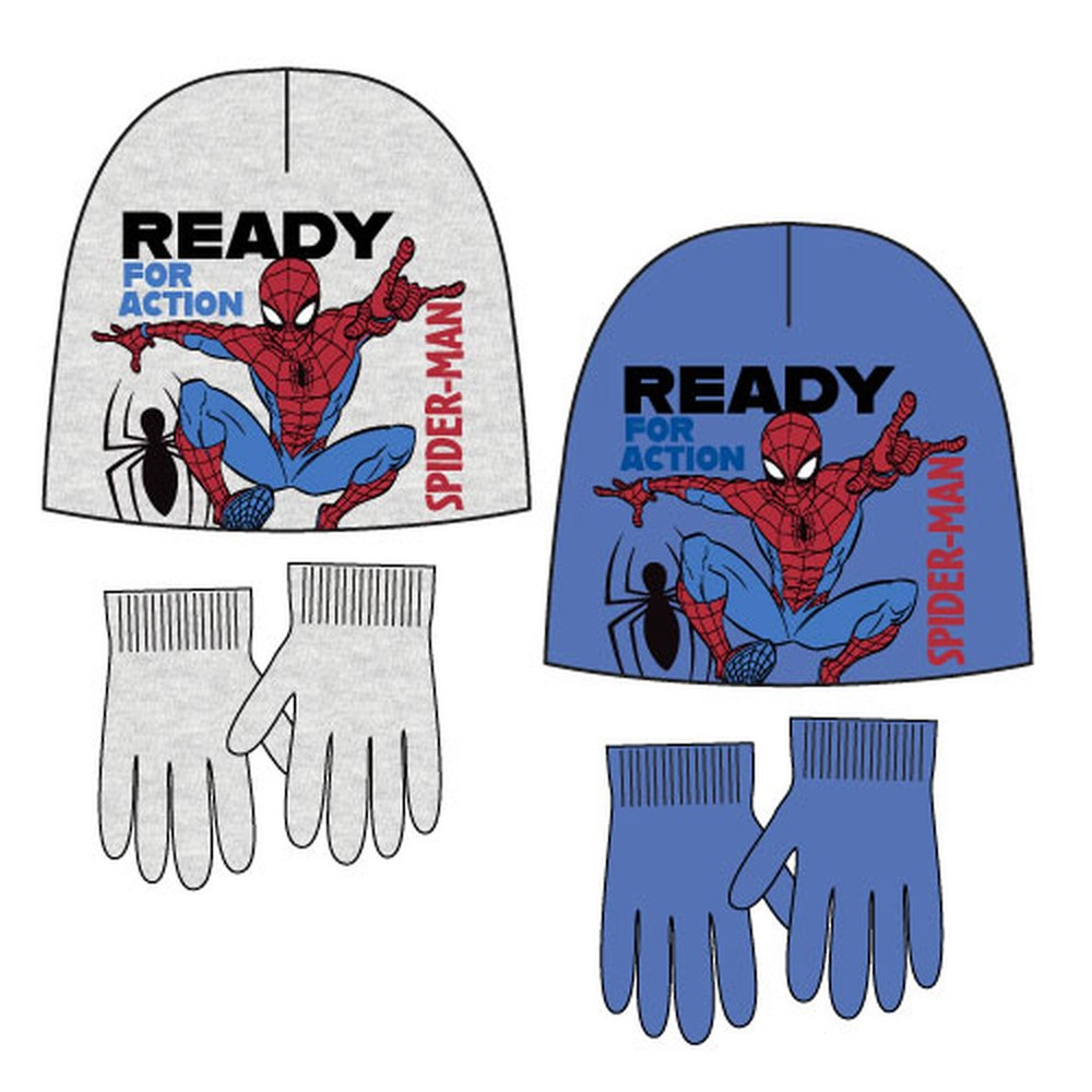 Spiderman Action children's hat + glove set 52-54 cm
