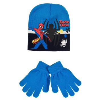 Spiderman Hero kids hat + glove set 52-54 cm