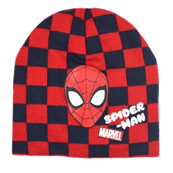 Spiderman Red Grid children's hat 52 cm