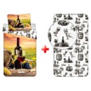 Wine Tasting  bed linen and fitted sheet set