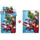Avengers Light Blue children's bedding set and fleece blanket