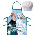 Disney Frozen Royally Cool Christmas Apron and Plastic Dinner Set