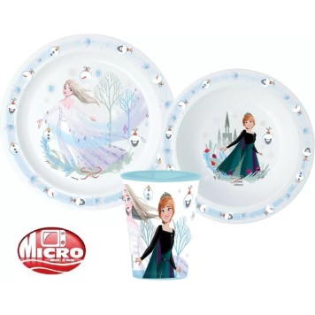 Disney Frozen Royally Cool Christmas Apron and Plastic Dinner Set