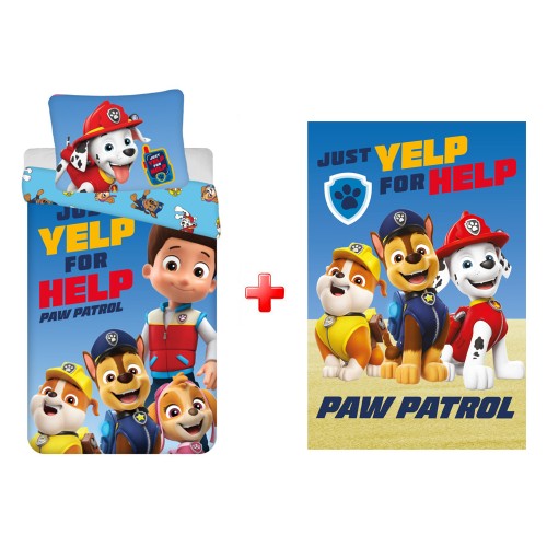 Paw Patrol bedding and fleece blanket set