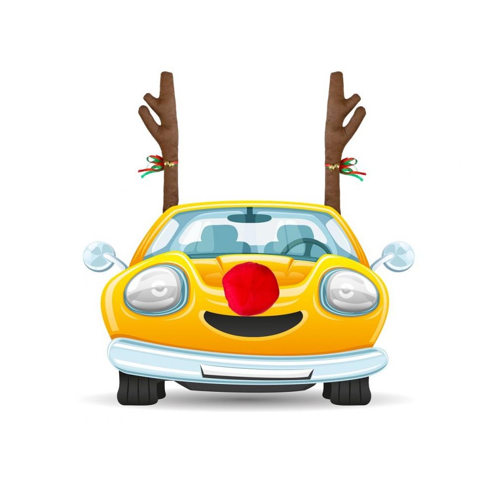 Christmas Brown Reindeer Car Decoration