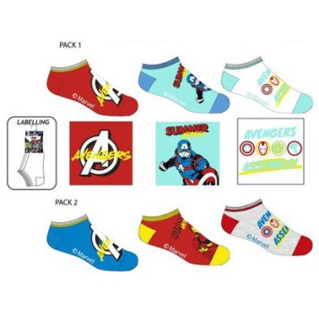 Avengers children's invisible socks 23-34