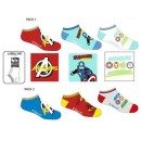 Avengers children's invisible socks 23-34