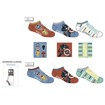 Avengers children's invisible socks 23-34