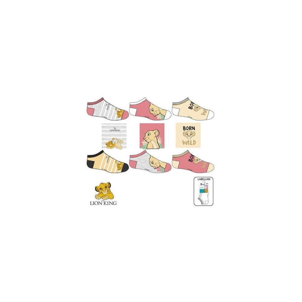 Disney The Lion King Kids Ankle Socks 23-34