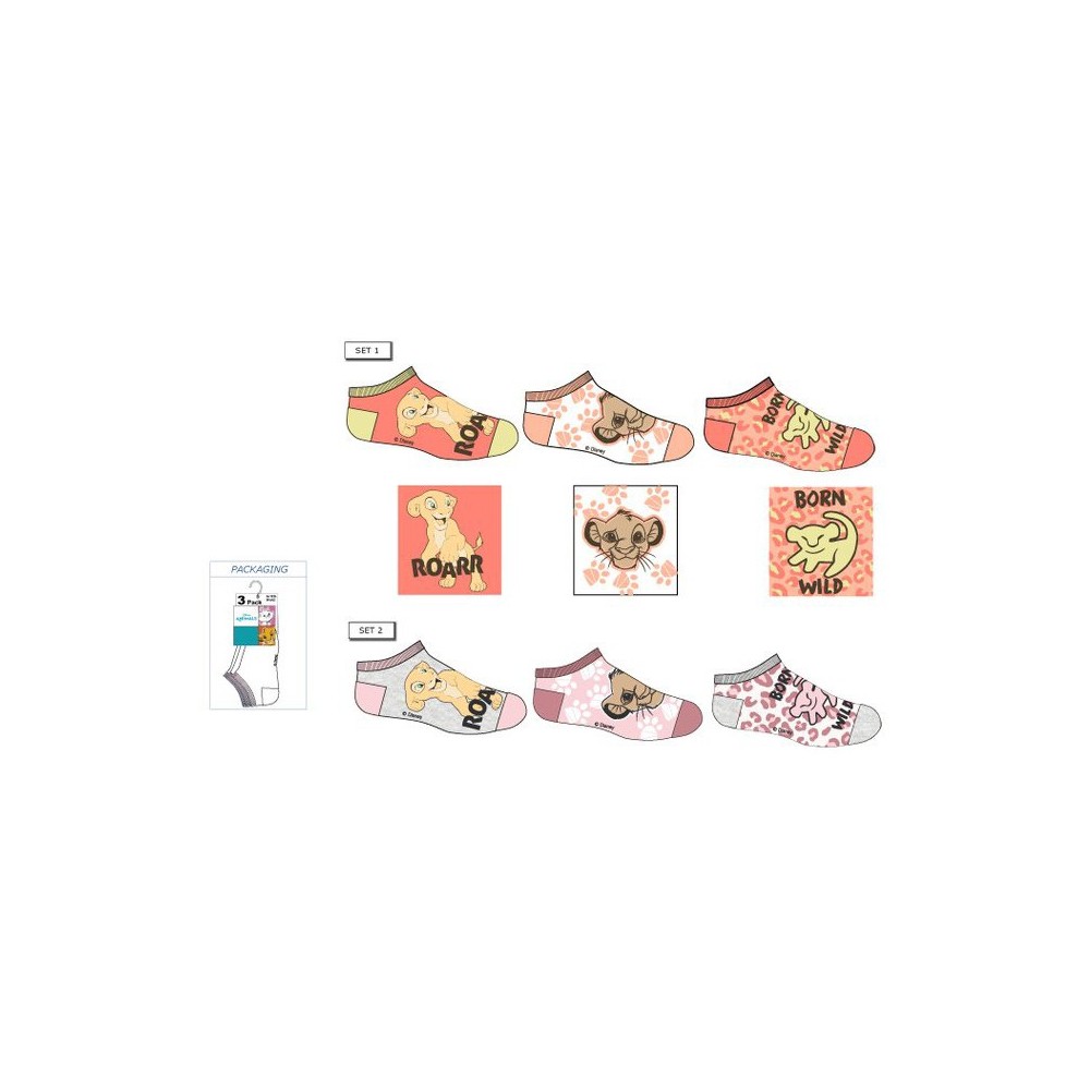 Disney The Lion King kids' sneaker socks 23-34