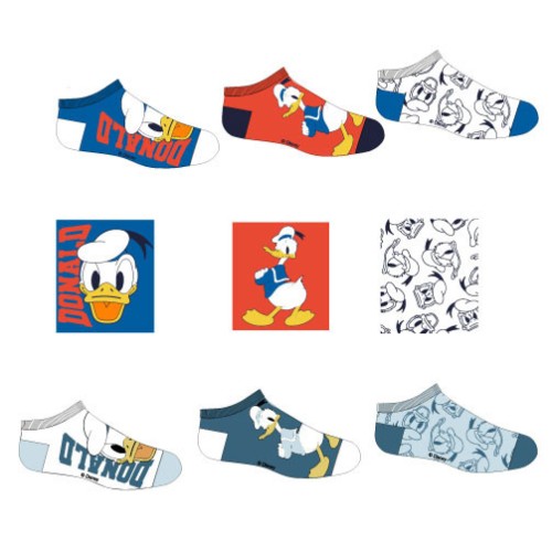 Disney Donald Fun children's no show socks 23-34