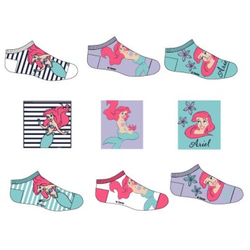 Disney Princess Ariel children's ankle socks 23-34