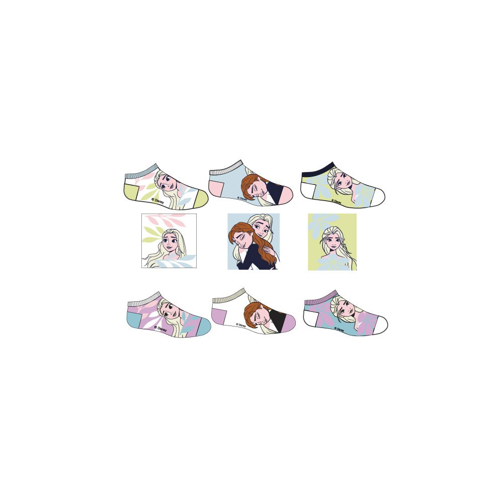 Disney Frozen Leaf kids sneaker socks 23-34