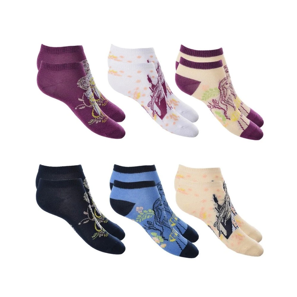Disney Frozen kids no-show socks 23-34