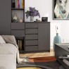 KOMODA K80 1D 5SZ PK GRAFIT SZARY