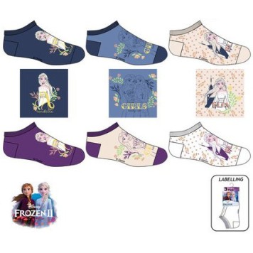 Disney Frozen kids no-show socks 23-34