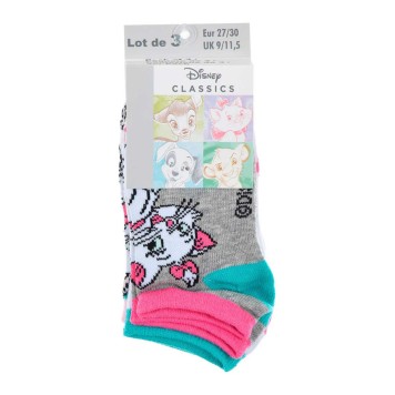 Disney Marie Dots Green children's no-show socks 31/34