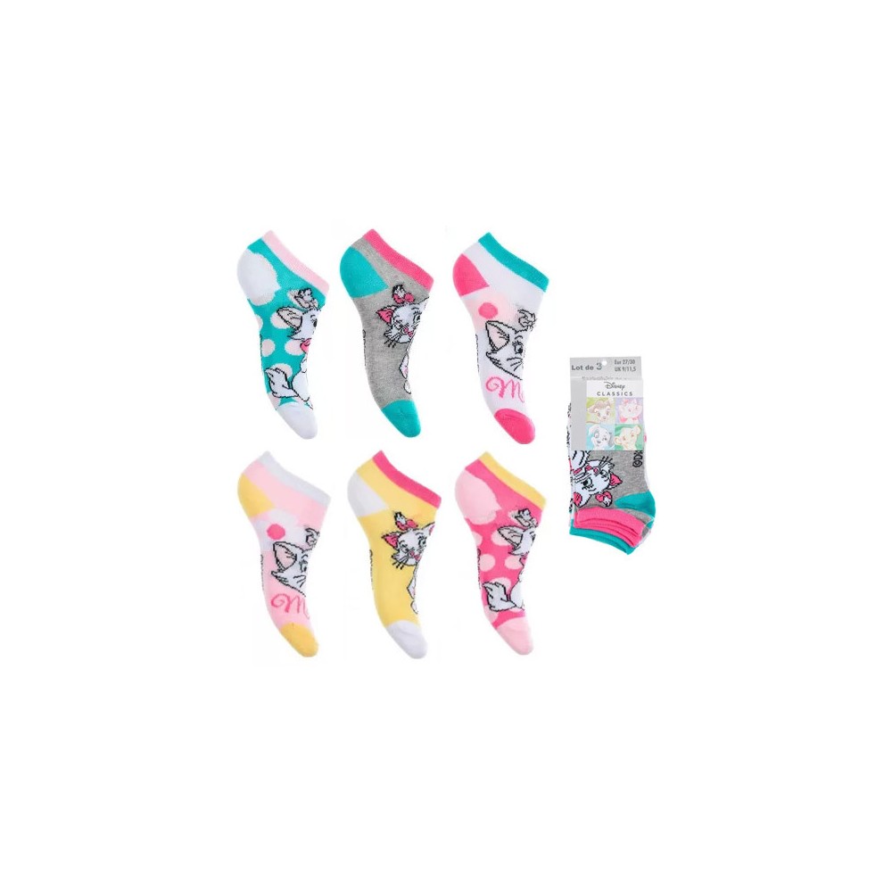 Disney Marie children's no-show socks with cat pattern 23-34