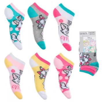 Disney Marie children's no-show socks with cat pattern 23-34