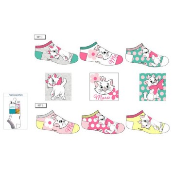 Disney Marie children's no-show socks with cat pattern 23-34