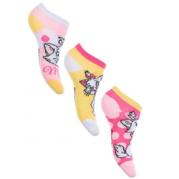 Disney Marie Dots Yellow children's secret socks 31/34