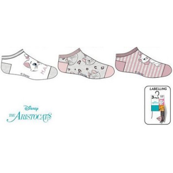 Disney Marie cat kids no-show socks 27/30