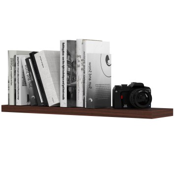 Etagére mural bois 80x3x20 cm Marron