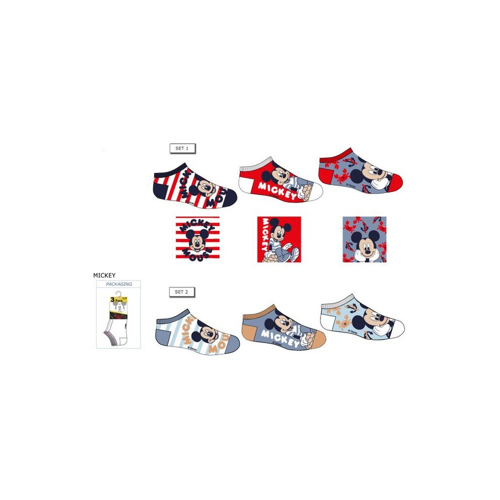 Disney Mickey  kids invisible socks size 23-34