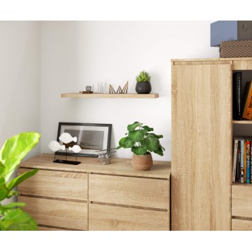 Etagére mural bois 80x3x20 cm Bois sonoma
