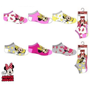 Disney Minnie  kids no-show socks 23-34