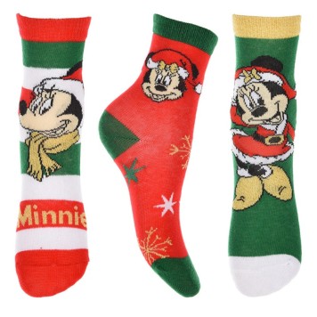 Disney Minnie  Gold & Silver Christmas Kids Socks 23-34