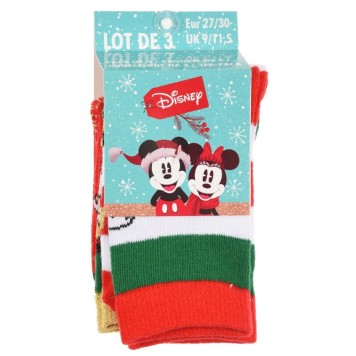 Disney Minnie  Gold & Silver Christmas Kids Socks 23-34