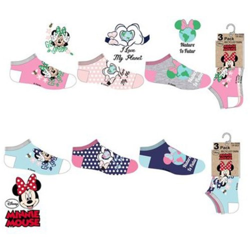 Disney Minnie  kids' no-show socks 23-34