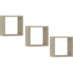 PÓŁKA ŚCIENNA K 25x25cm KOMPLET 3szt DĄB SONOMA