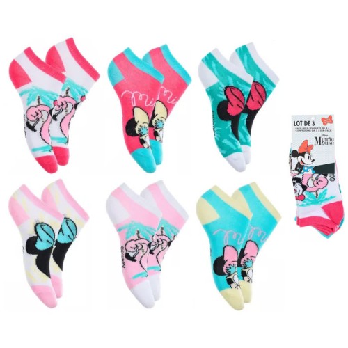 Disney Minnie  Party kids no-show socks 23-34