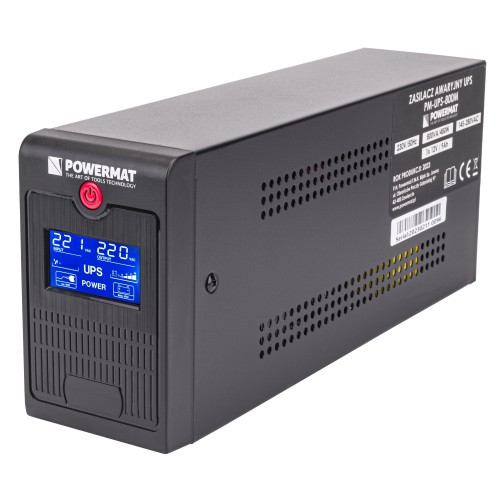 ZASILACZ AWARYJNY UPS LCD 800VA 480W 9AH PM-UPS-800M