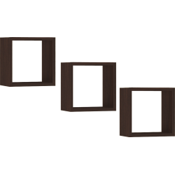 PÓŁKA ŚCIENNA K 25x25cm KOMPLET 3szt WENGE