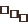 PÓŁKA ŚCIENNA K 25x25cm KOMPLET 3szt WENGE