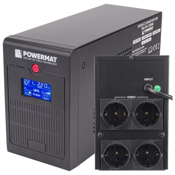 ZASILACZ AWARYJNY UPS LCD 1200VA 720W 2x 7AH PM-UPS-1200M