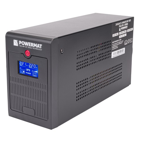 ZASILACZ AWARYJNY UPS LCD 1500VA 900W 2x 9AH PM-UPS-1500M