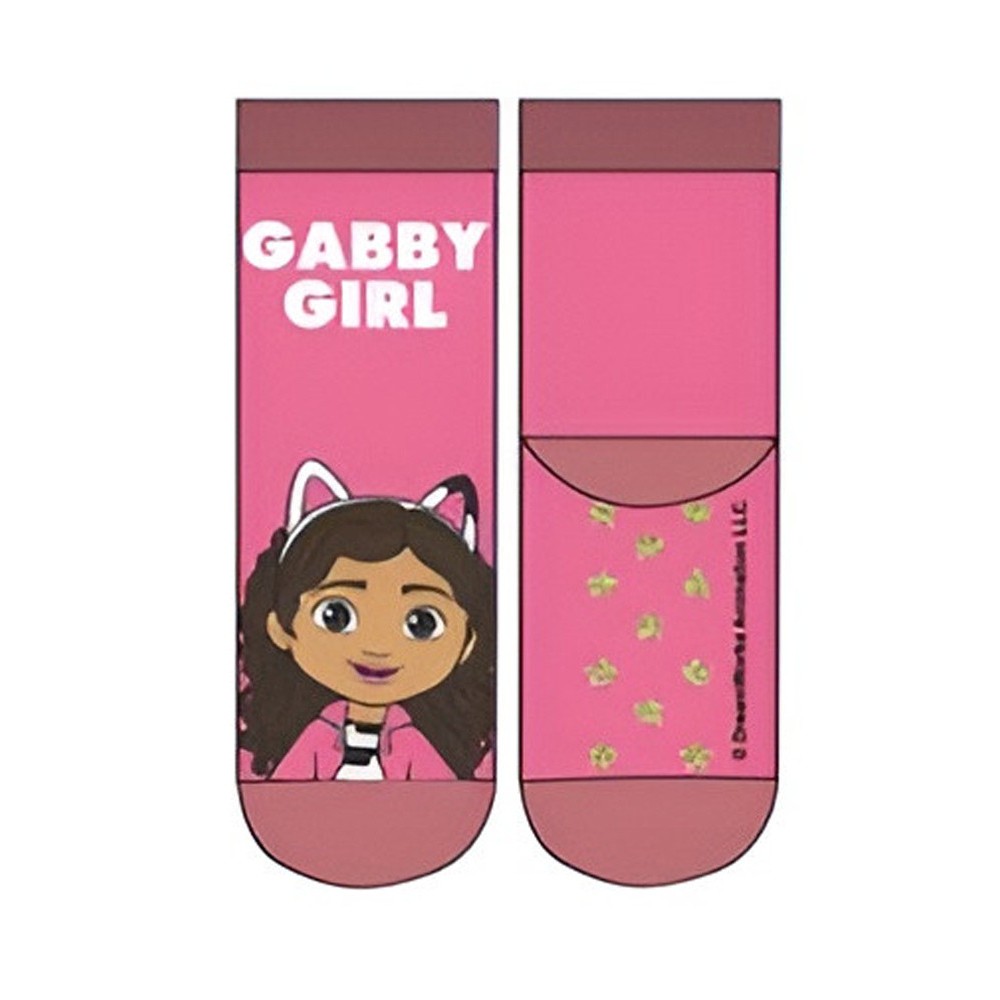 Gabby's Dollhouse Girls Pink children's thick anti-slip socks 31/34