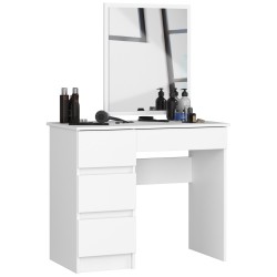 TOALETKA KOSMETYCZNA Z LUSTREM T-6/SL 500x600 LEWA BIAŁA